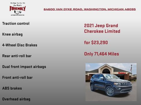 Used 2021 Jeep Grand Cherokee Limited AWD/4WD image 20