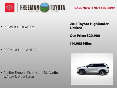 Used 2015 Toyota Highlander Limited AWD/4WD image 9