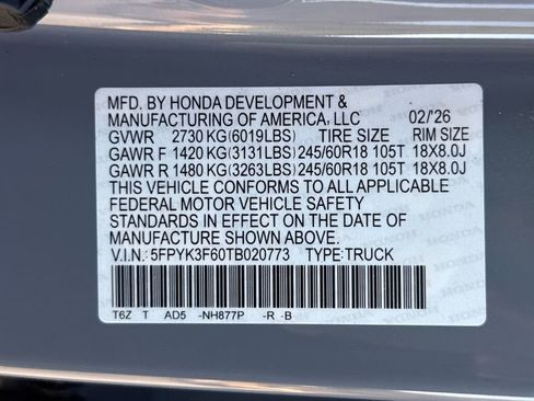 New 2026 Honda Ridgeline TrailSport image 30