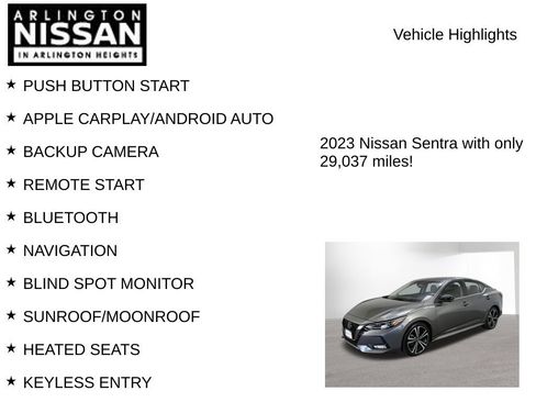 Used 2023 Nissan Sentra SR w/ SR Premium Package FWD image 8