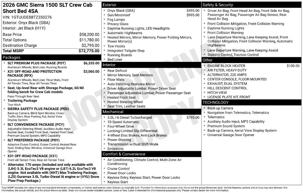 New 2026 GMC Sierra 1500 SLT w/ SLT Premium Plus Package AWD/4WD image 5