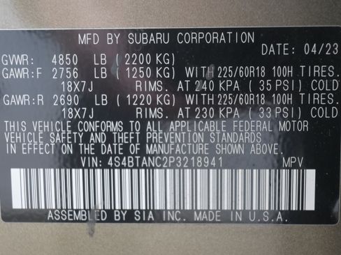 Certified 2023 Subaru Outback Limited AWD/4WD image 37