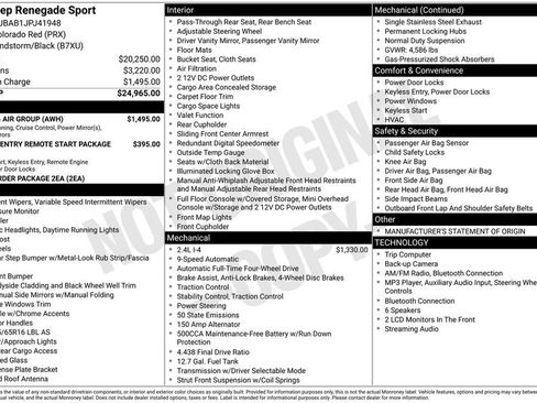 Used 2018 Jeep Renegade Sport w/ Power & Air Group AWD/4WD image 3