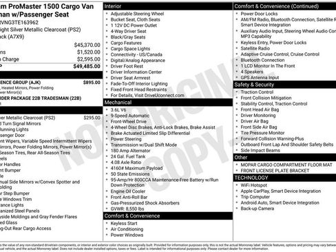 New 2026 RAM ProMaster 1500 w/ Convenience Group image 3