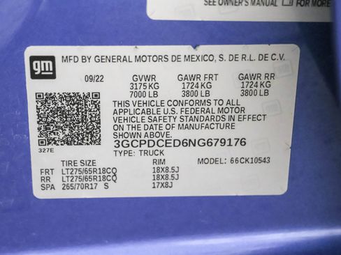 Used 2022 Chevrolet Silverado 1500 Custom Trail Boss image 45