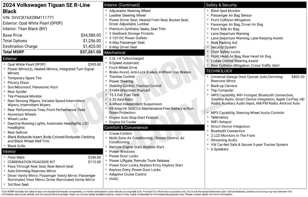 Used 2024 Volkswagen Tiguan SE R-Line FWD image 4