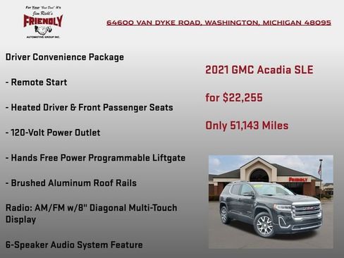 Used 2021 GMC Acadia SLE w/ Driver Convenience Package image 10