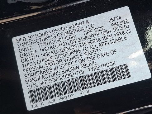 Used 2024 Honda Ridgeline RTL image 26