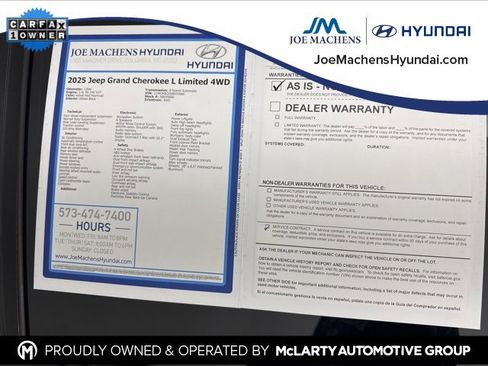 Used 2025 Jeep Grand Cherokee L Limited w/ Black Appearance Package image 36