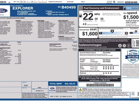 Used 2022 Ford Explorer Limited w/ Equipment Group 301A image 33