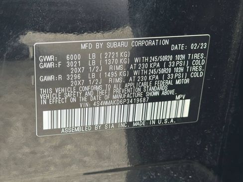 Used 2023 Subaru Ascent Onyx Edition Limited AWD/4WD image 35