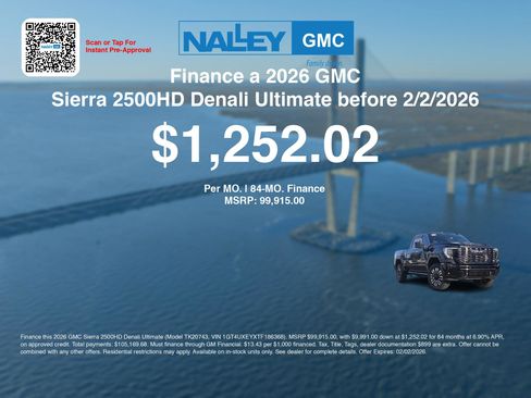 New 2026 GMC Sierra 2500 Denali Ultimate w/ LPO, Black Badging Package image 7