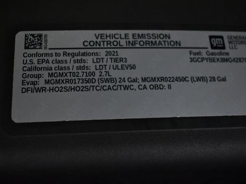 Used 2021 Chevrolet Silverado 1500 Custom w/ LPO, Dark Essentials Package AWD/4WD image 36