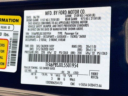 Used 2020 Ford Mustang Shelby GT500 w/ Carbon Fiber Track Pack RWD image 40