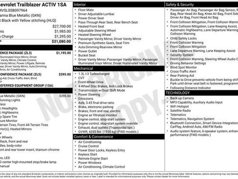 Used 2025 Chevrolet TrailBlazer ACTIV w/ Convenience Package FWD image 2