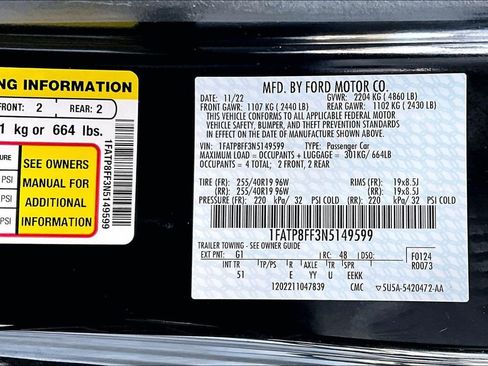 Used 2022 Ford Mustang GT Premium w/ Equipment Group 401A image 19