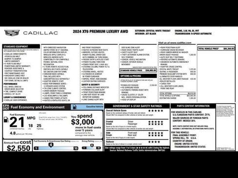 Used 2024 Cadillac XT6 Premium Luxury w/ Technology Package image 3