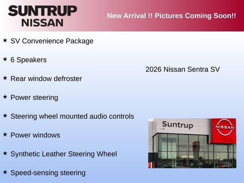 Used 2026 Nissan Sentra SV w/ SV Convenience Package FWD image 3