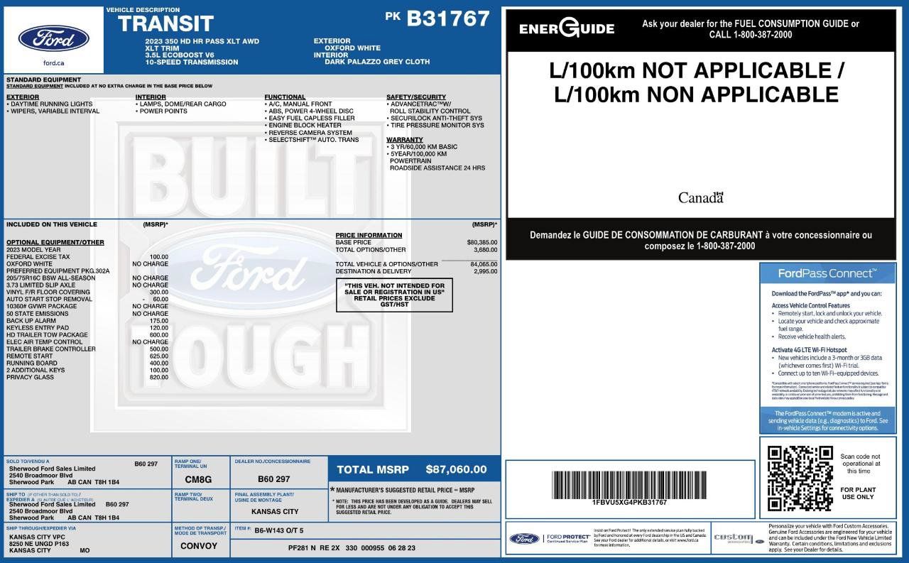 Used 2023 Ford Transit 350 XLT AWD/4WD image 10