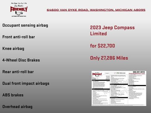 Used 2023 Jeep Compass Limited w/ Elite Group AWD/4WD image 5