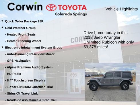 Used 2018 Jeep Wrangler Unlimited Rubicon w/ Dual Top Group image 7