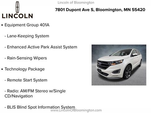Used 2016 Ford Edge Sport w/ Equipment Group 401A AWD/4WD image 9