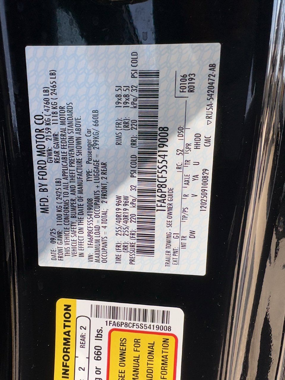 Used 2025 Ford Mustang GT w/ Mustang Nite Pony Package RWD image 29