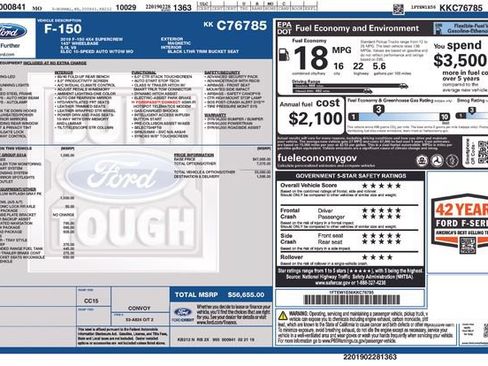 Certified 2019 Ford F150 Lariat w/ Equipment Group 501A Mid AWD/4WD image 41