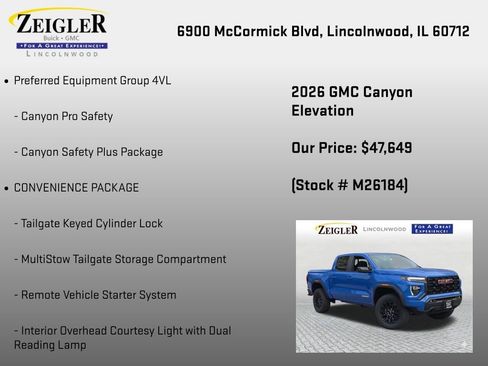 New 2026 GMC Canyon Elevation w/ Convenience Package AWD/4WD image 6