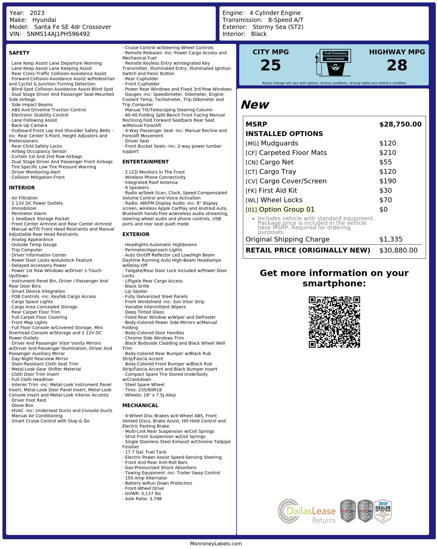 Used 2023 Hyundai Santa Fe SE FWD image 3