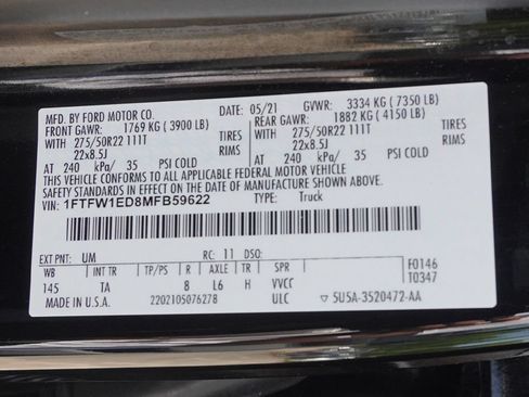 Used 2021 Ford F150 Limited AWD/4WD image 53