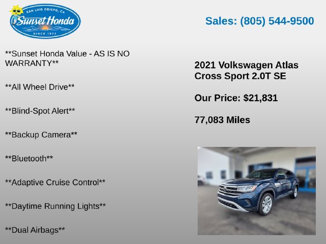 Used 2021 Volkswagen Atlas Cross Sport SE w/ Panoramic Sunroof Package FWD image 5