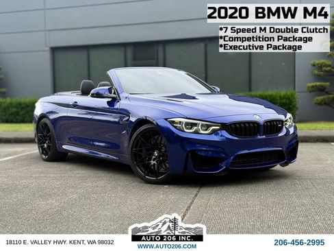 Used 2020 BMW M4 Convertible w/ Competition Package RWD image 1