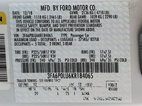 Used 2019 Ford Fusion SE FWD image 43