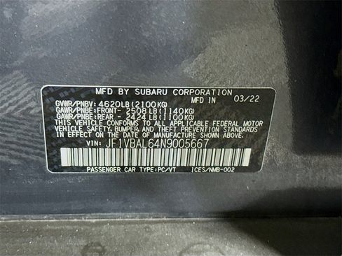 Used 2022 Subaru WRX Limited image 37