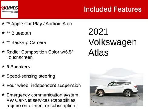 Used 2021 Volkswagen Atlas S AWD/4WD image 3