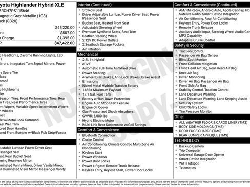 Used 2023 Toyota Highlander XLE AWD/4WD image 23