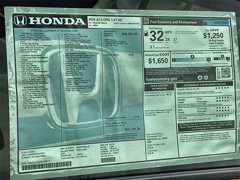 New 2025 Honda Accord SE image 32