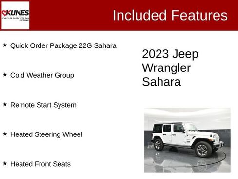 Used 2023 Jeep Wrangler Unlimited Sahara w/ Cold Weather Group AWD/4WD image 3