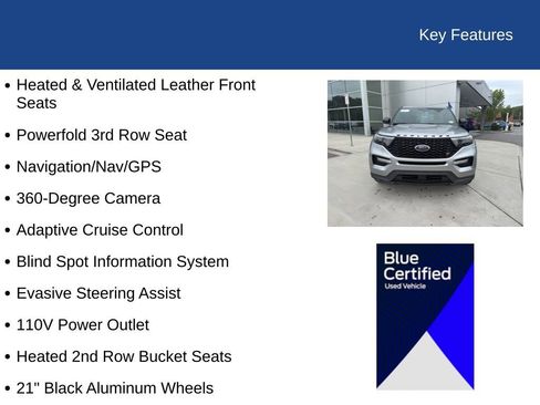 Certified 2021 Ford Explorer ST w/ Equipment Group 401A AWD/4WD image 35