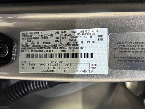 Used 2022 Ford F150 Raptor w/ Equipment Group 801A High image 29