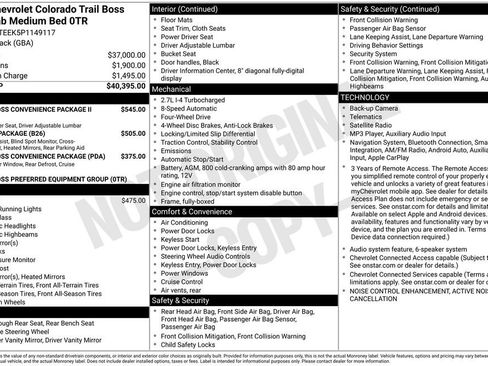 Used 2023 Chevrolet Colorado Trail Boss AWD/4WD image 7