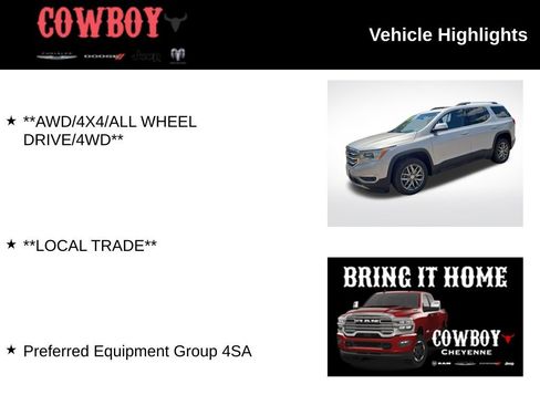 Used 2017 GMC Acadia SLT AWD/4WD image 2