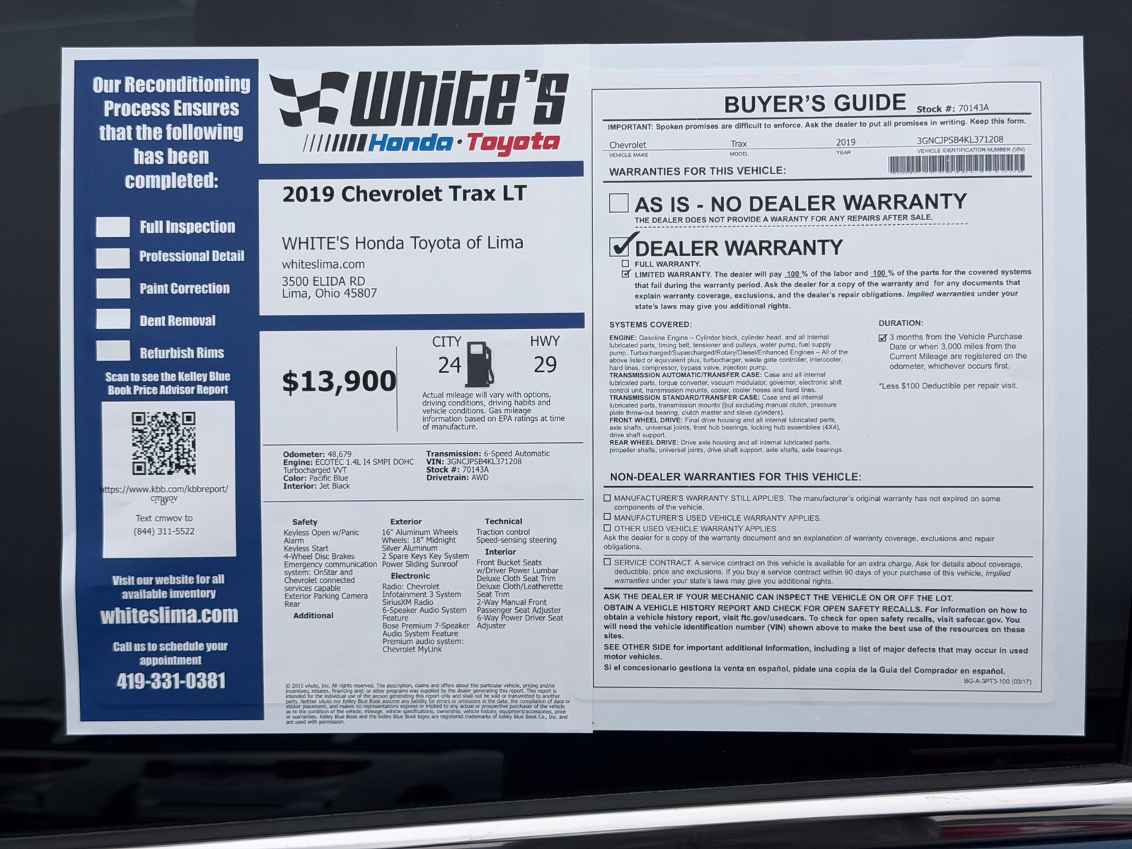Used 2019 Chevrolet Trax LT w/ True North Edition AWD/4WD image 31