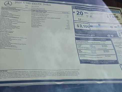 New 2026 Mercedes-Benz S 580 4MATIC Sedan image 17