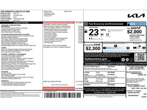Used 2025 Kia Sorento X-Line EX image 2