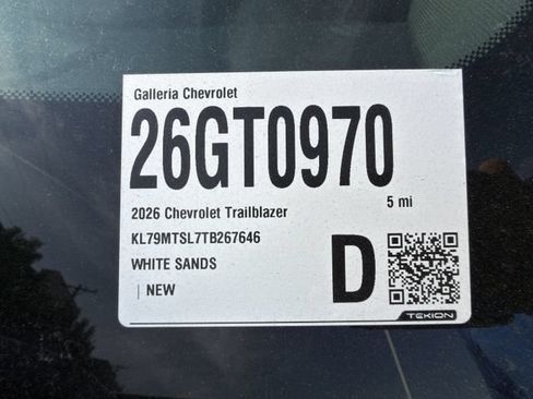 New 2026 Chevrolet TrailBlazer RS w/ Convenience Package FWD image 21