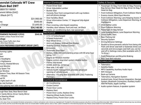 Used 2025 Chevrolet Colorado W/T w/ WT Convenience Package II RWD image 18