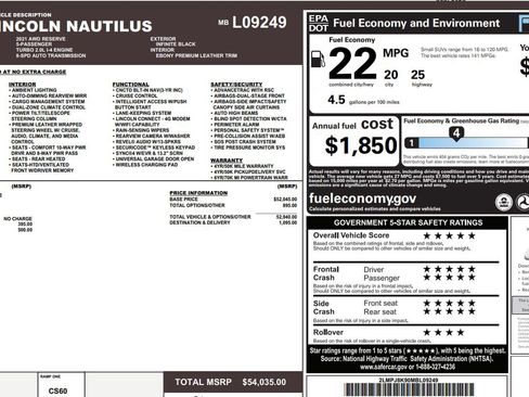 Used 2021 Lincoln Nautilus Reserve AWD/4WD image 9