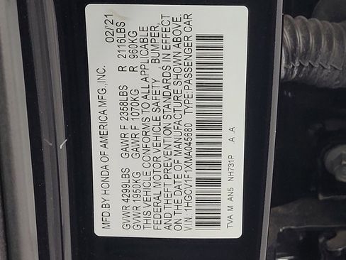 Used 2021 Honda Accord LX image 33